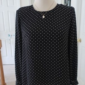 Vince Camuto Black w/White dots High-Low top Small
